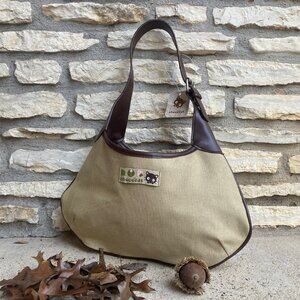 SANRIO CHOCOCAT PURSE HOBO SHOULDER BAG HANDBAG TAN CANVAS 2002 VINTAGE RARE NWT